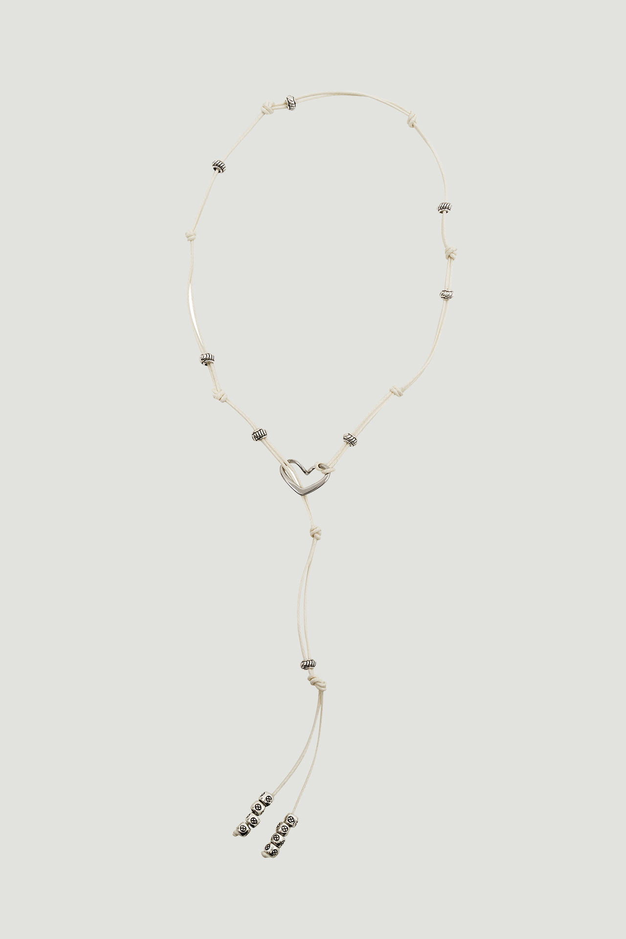 KNOTTED STRING CHAIN NECKLACE - IVORY(5/24일 예약배송)